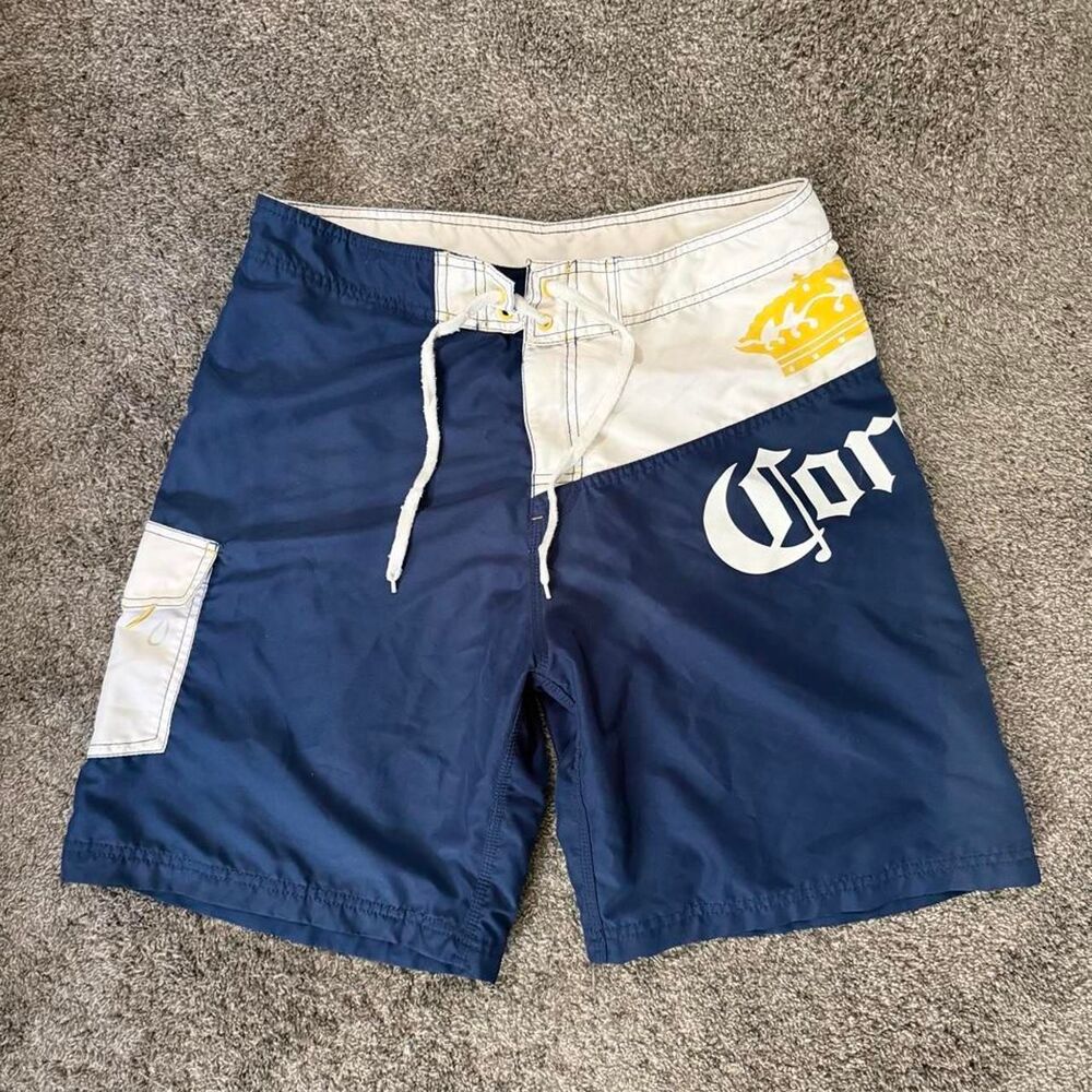 Unbranded Men's Navy and Blue Swim-briefs-shorts